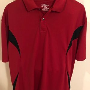 Red PGA Tour golf shirt